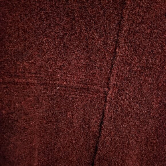 All Saints Women's Roll Lock Cozy Wool Maroon Sweater Small - Picture 5 of 7